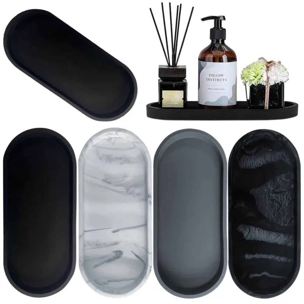 Home Essentials Bathroom Storage - قطعة واحدة من صينية السيليكون لخلع