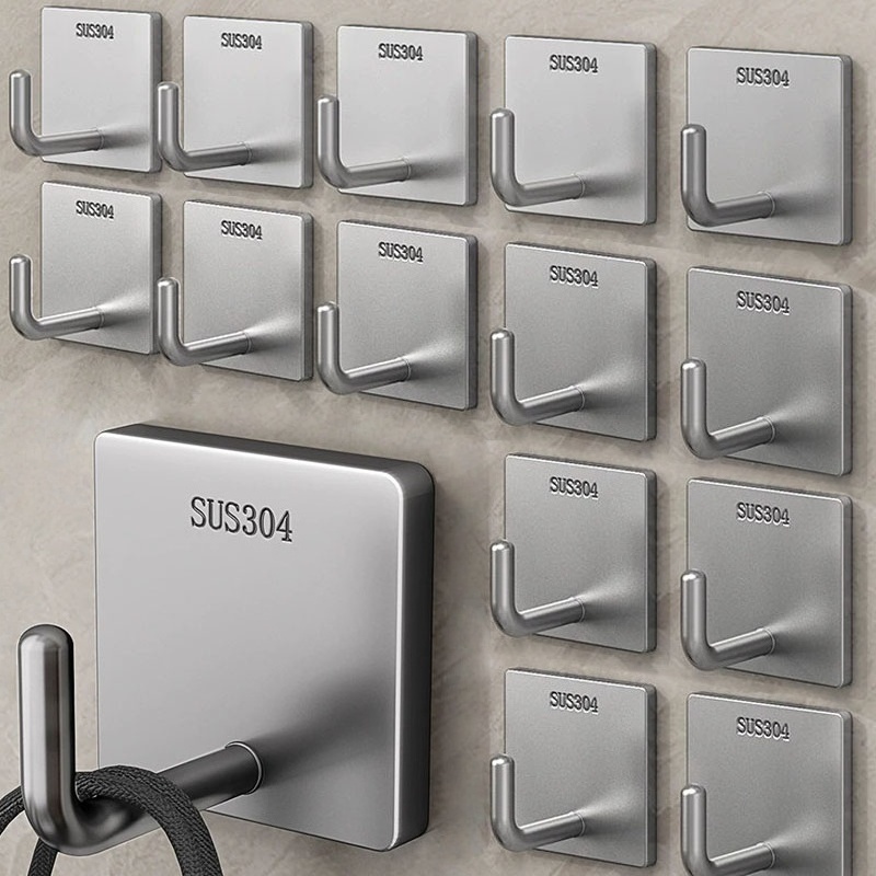 Towel Bar Stainless - خطاف منشفة لاصق من الفولاذ المقاوم