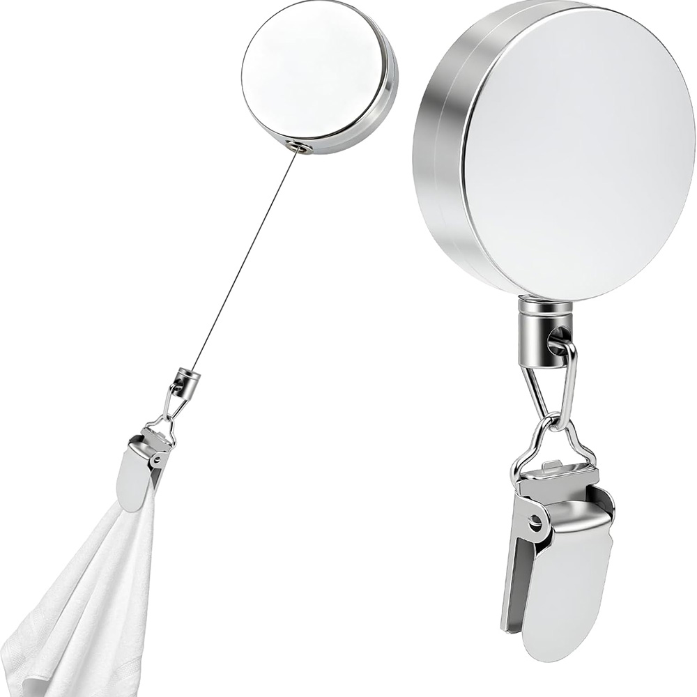 Towel Bar Stainless - حامل مشبك مناشف قابل للسحب، لاصق
