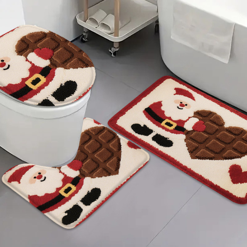 Home Bathroom Images - 3 قطعة صورة الكرتون الفانيلا السجاد