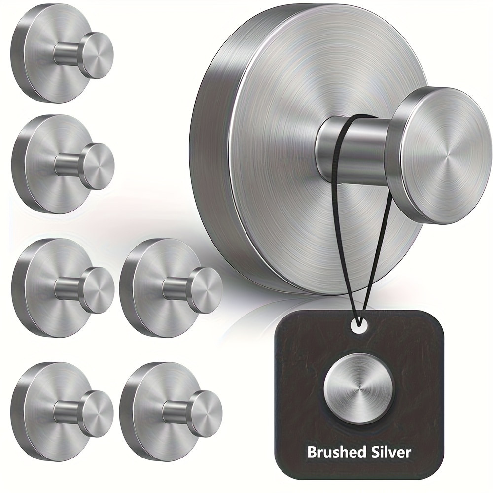 Towel Bar Stainless - 6/1 قطعة خطافات شفط من الفولاذ