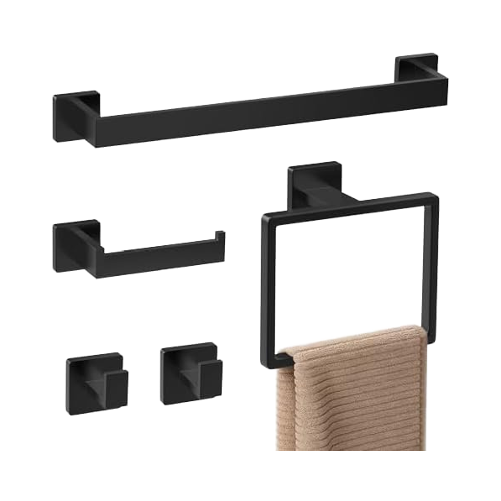 Towel Bar Stainless - طقم إكسسوارات حمام حائطي من الفولاذ
