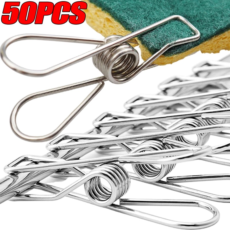 Towel Bar Stainless - 10/50 قطعة مشابك ستانلس ستيل متعددة