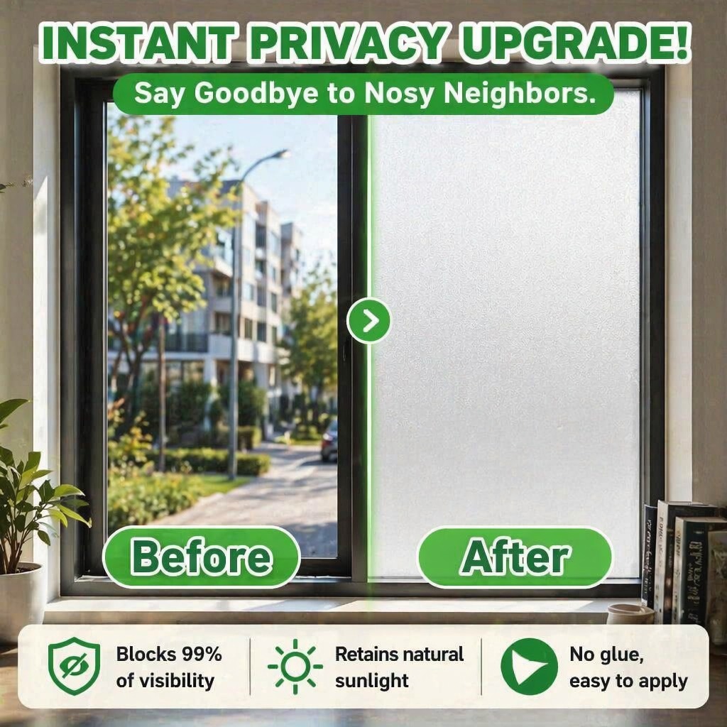 فيلم نوافذ مصقول للخصوصية، شفا - مراجعة Home Bathroom Glass وسعره