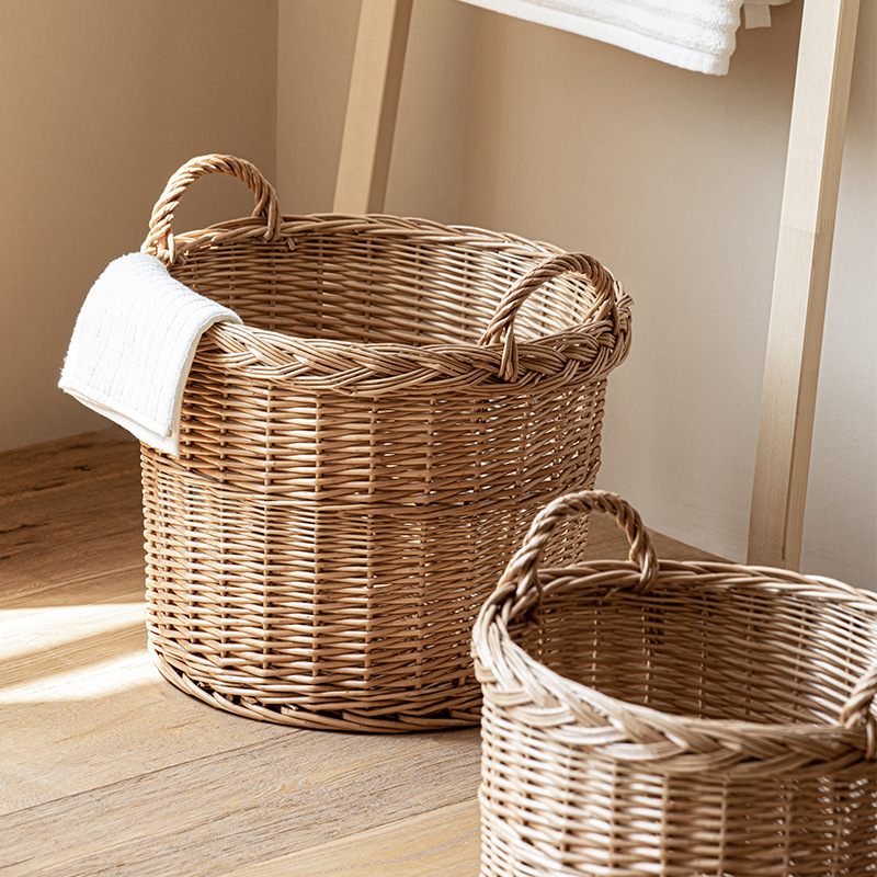 سلة غسيل منسوجة بمقابض، سلة مز - مراجعة Home Essentials Bathroom Storage وسعره