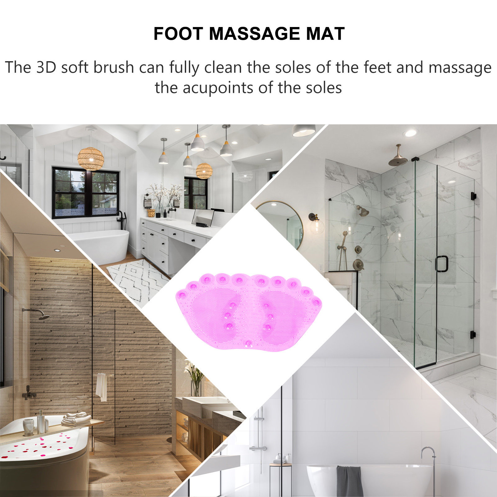 قطعة واحدة من سجادة الاستحمام  - مراجعة Home Bathroom Mats وسعره