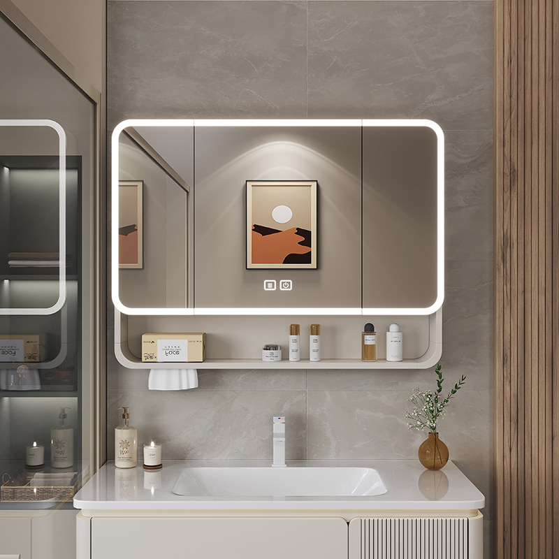 منظم مرآة لخزانة الحمام، أرفف  - مراجعة Home Bathroom Glass وسعره
