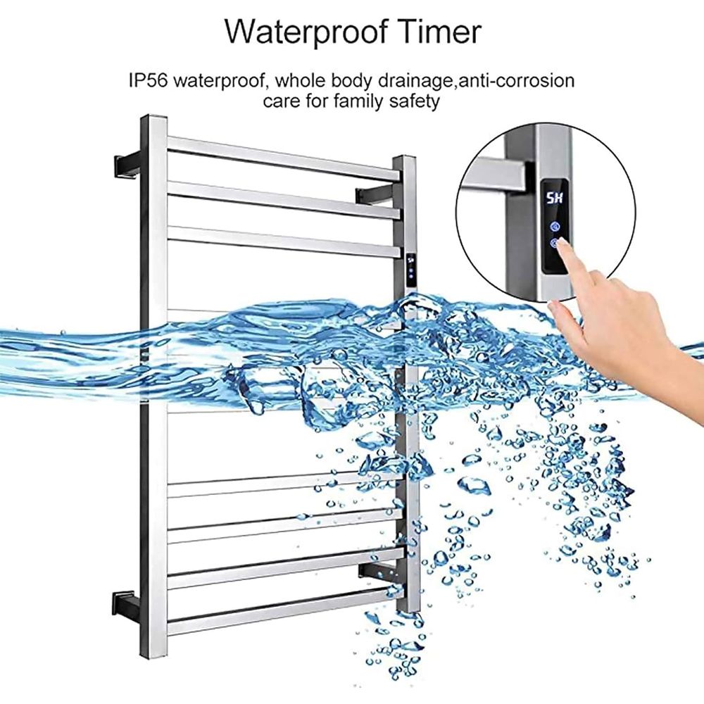 سخان المناشف الكهربائية، مع مؤ - مراجعة Towel Bar Stainless وسعره