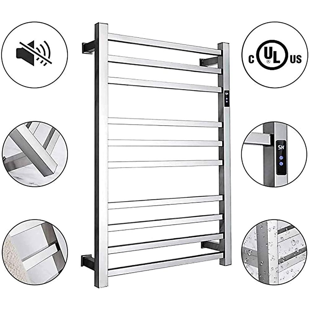 سخان المناشف الكهربائية، مع مؤ - مراجعة Towel Bar Stainless وسعره