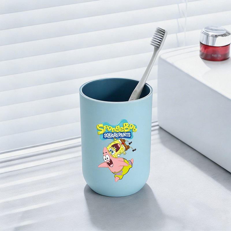 كوب فرشاة أسنان سبونج بوب سكوي - مراجعة Home Bathroom Glass وسعره