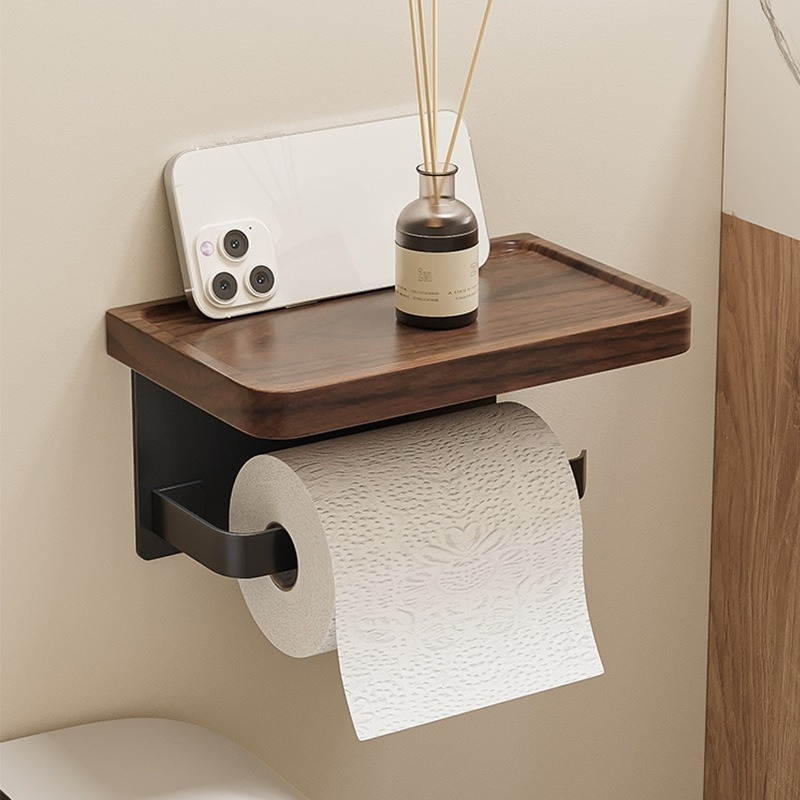 حامل ورق التواليت من خشب الجوز - مراجعة Toilet Paper Holder وسعره