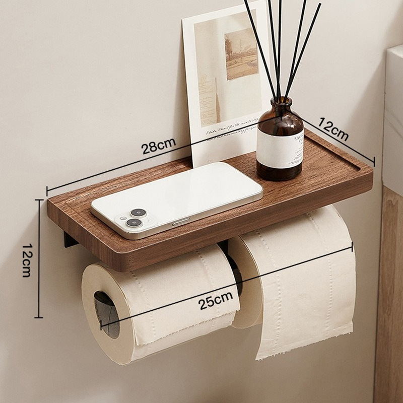 حامل ورق التواليت من خشب الجوز - مراجعة Toilet Paper Holder وسعره