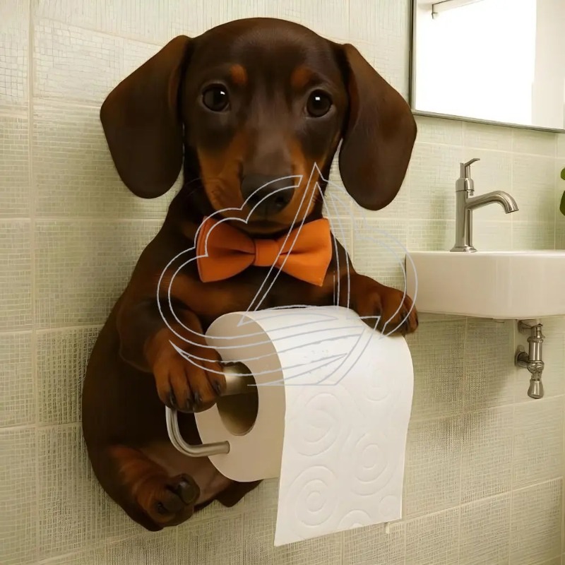 حامل ورق التواليت على شكل كلب  - مراجعة Toilet Paper Holder وسعره
