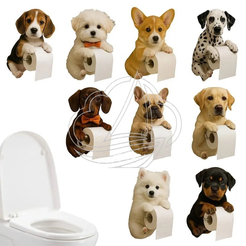 حامل ورق التواليت على شكل كلب  - مراجعة Toilet Paper Holder وسعره