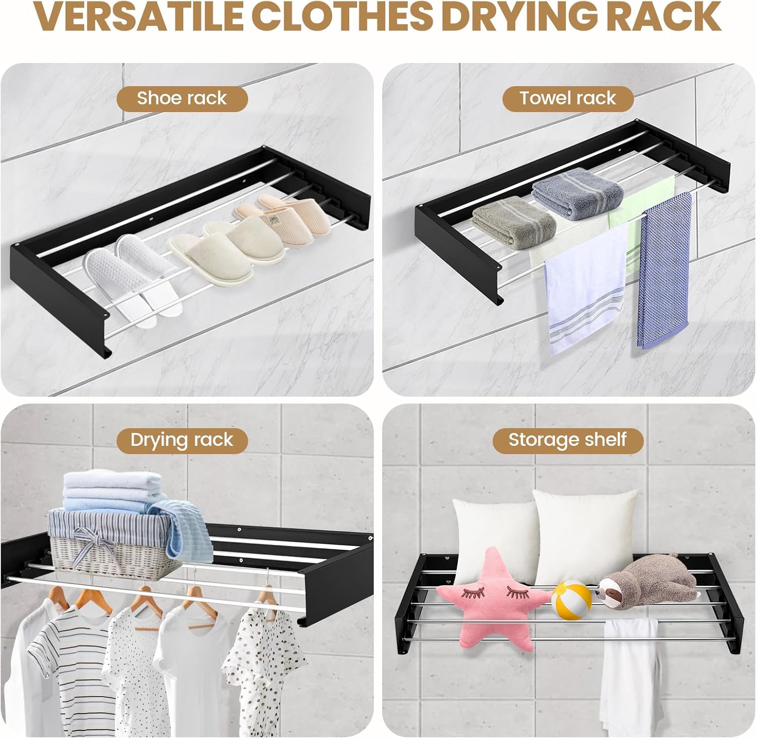 80 سنتيمتر الحائط الغسيل تجفيف - مراجعة Towel Bar Stainless وسعره
