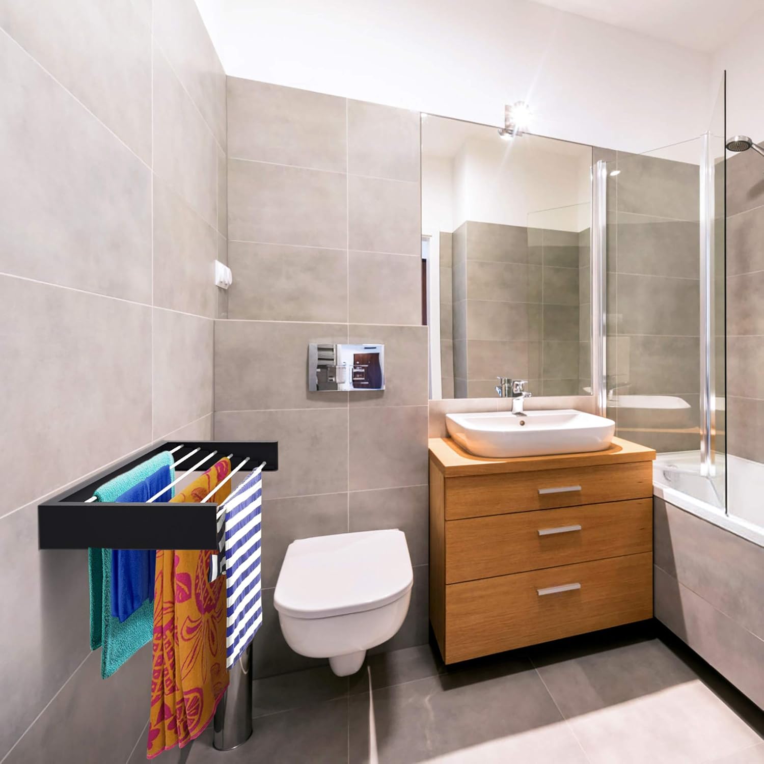 80 سنتيمتر الحائط الغسيل تجفيف - مراجعة Towel Bar Stainless وسعره