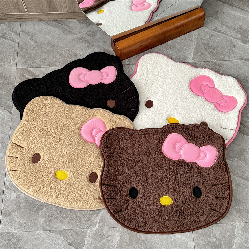سجادة أنيمي هالو كيتي ناعمة، ب - مراجعة Home Bathroom Mats وسعره