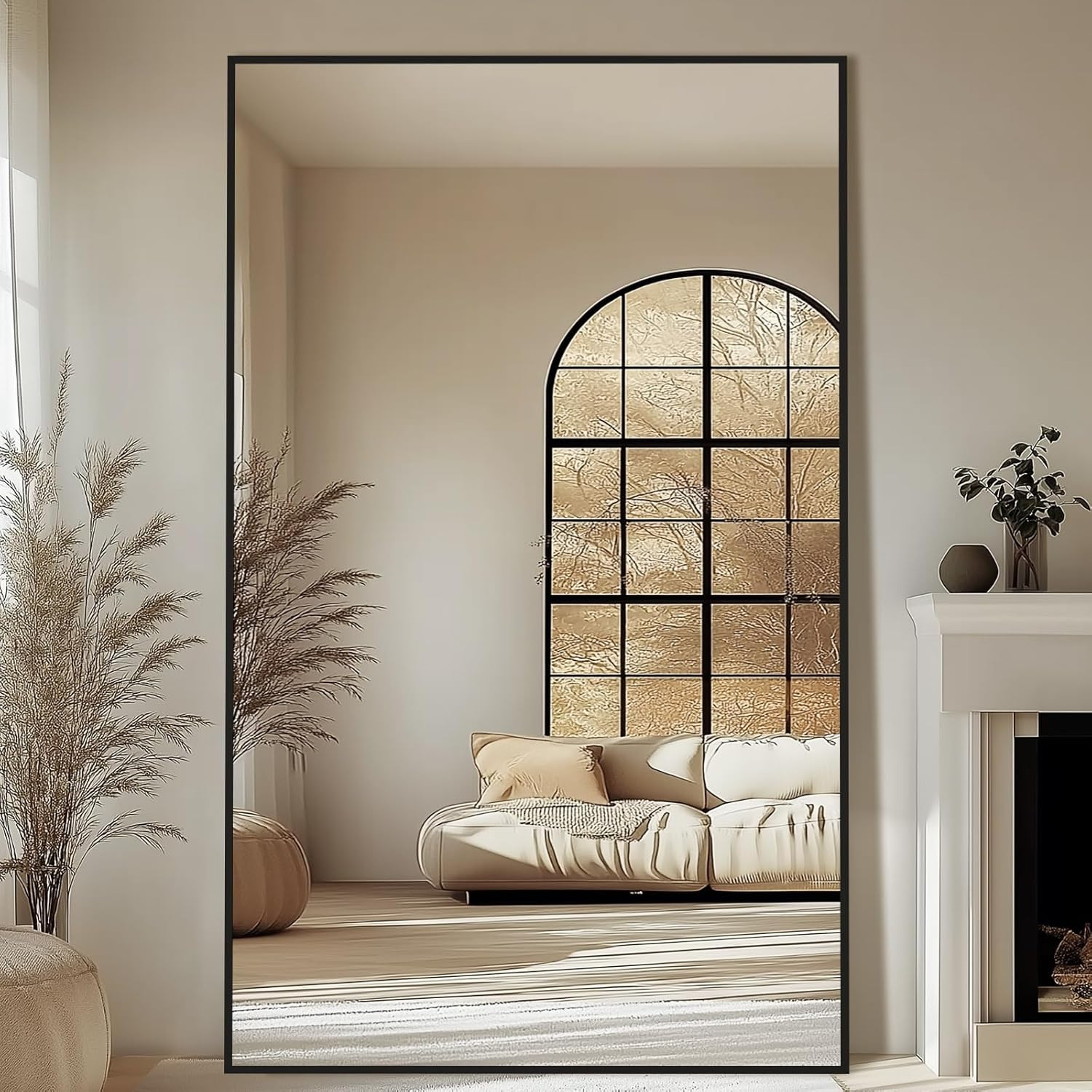 مرآة كبيرة بطول كامل 72 × 44 ب - مراجعة Home Bathroom Glass وسعره