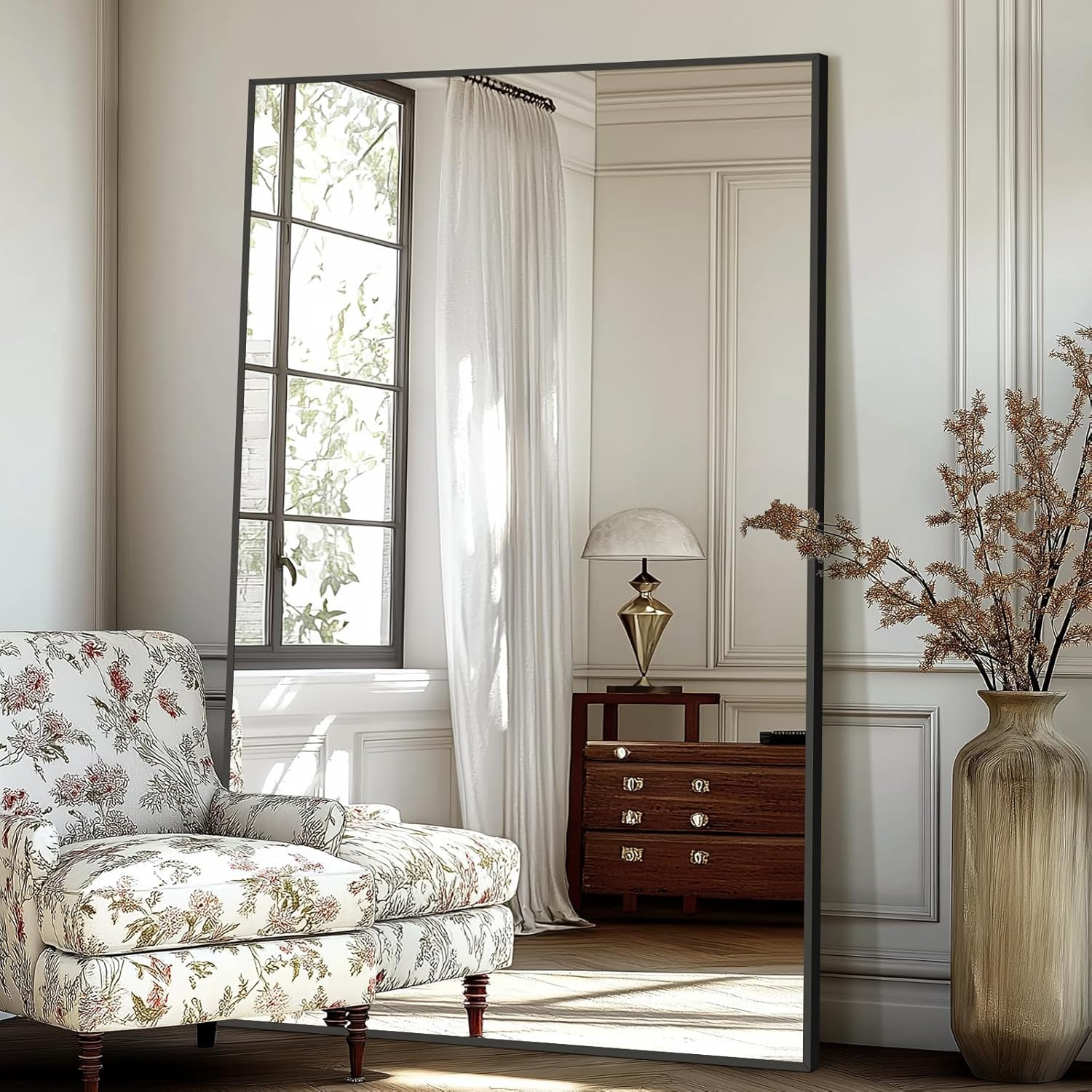 مرآة كبيرة بطول كامل 72 × 44 ب - مراجعة Home Bathroom Glass وسعره